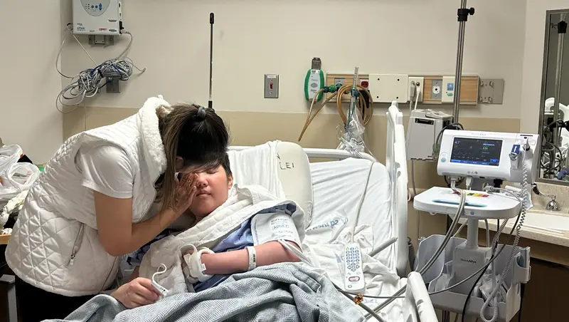Judy staying by Jason's side in hospital